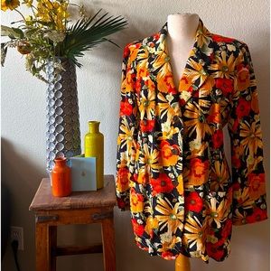 GIBSON PALERMO floral suit jacket! Size 6